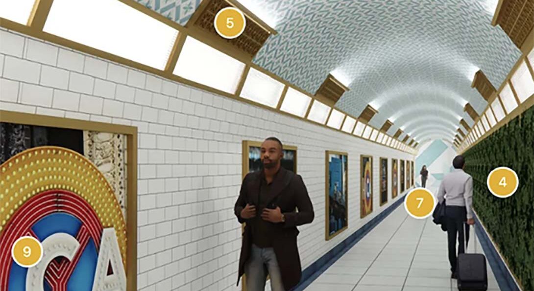 Image from the survey of the CTA red line tunnel with potential artwork